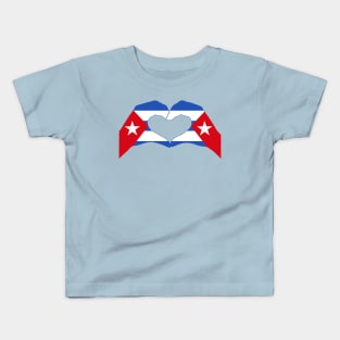 We Heart Cuba Patriot Flag Series (Double) Kids T-Shirt